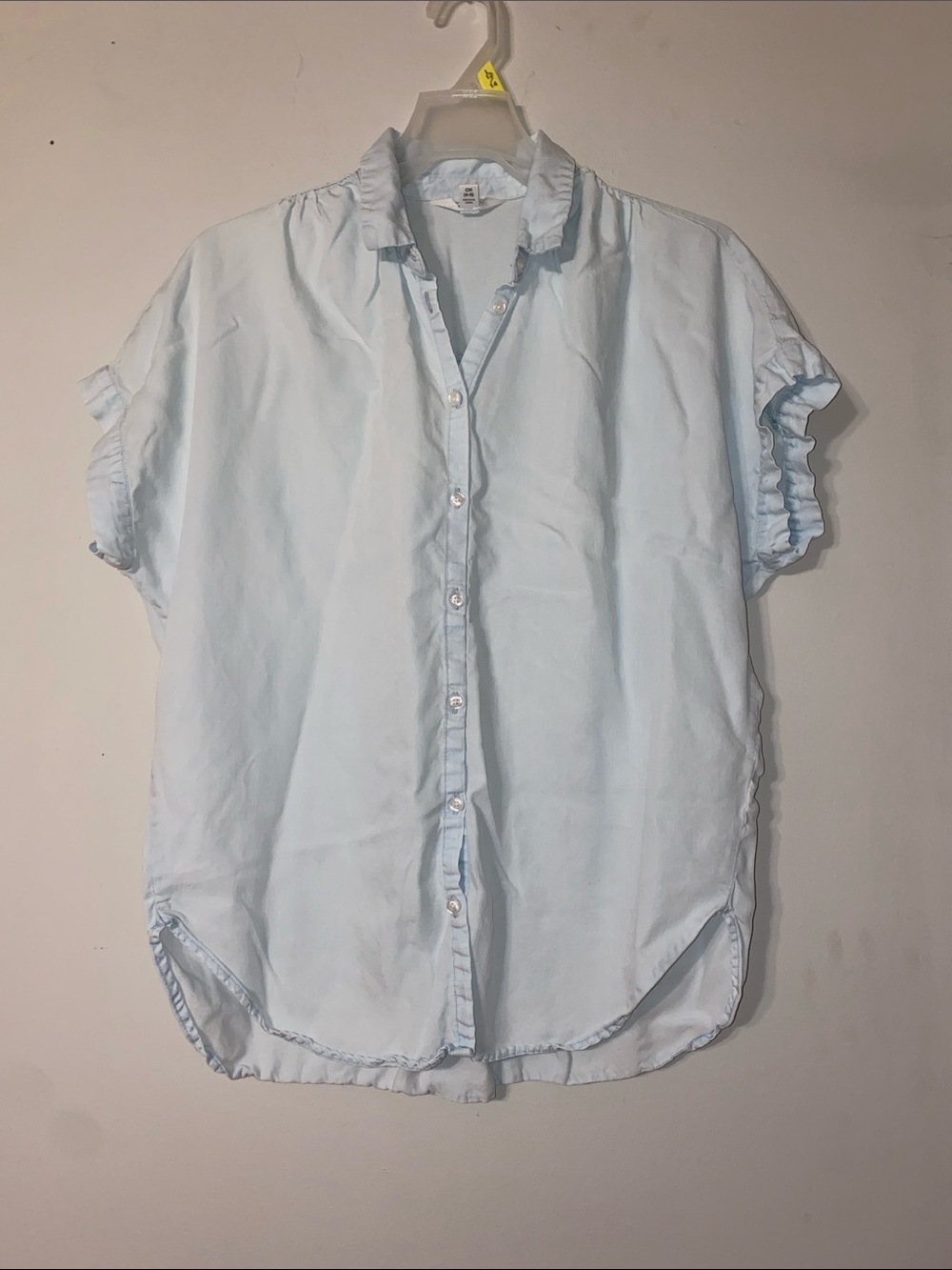 Time and Tru Pale Blue Short-Sleeve Button-Down Shirt